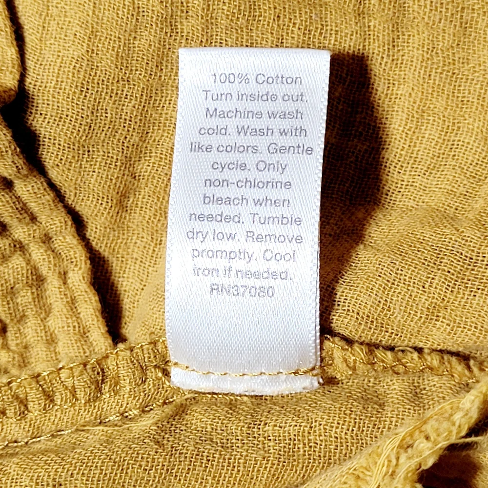 CATO 100% Cotton Mustard Yellow Summer Romper Women's (14/16W)